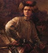 Details of The Polish rider, Rembrandt van rijn